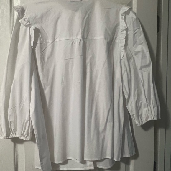 White Ruffled Blouse - Picture 2 of 5